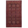 Tappeto Baluch Persia Astratto Nero Rosso 101x185 Cm