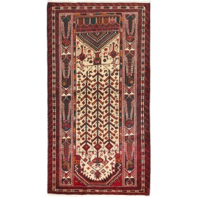 Tappeto Baluch Persia Geometrico Avorio Rosso 108x205 Cm