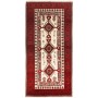 Tappeto Baluch Persia Astratto Rosso Crema 95x192 Cm
