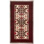 Tappeto Baluch Persia Geometrico Crema Rosso 97x180 Cm