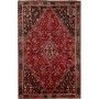Tappeto Geometrico Rosso Nero 175x275 Cm