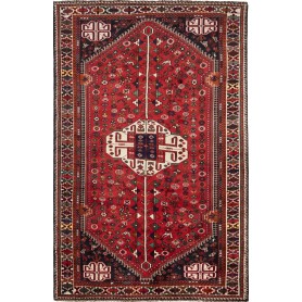 Tappeto Shiraz Persia Medaglione Rosso Blu 168x255 Cm
