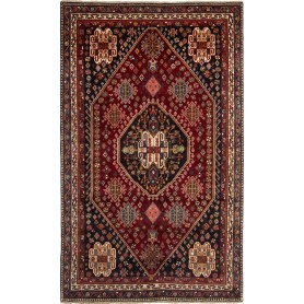 Tappeto Geometrico Rosso Blu 170x278 Cm