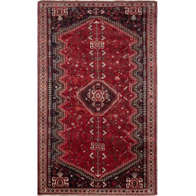 Tappeto Shiraz Persia Geometrico Rosso Blu 163x268 Cm