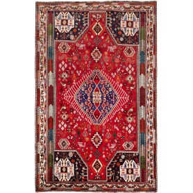 Tappeto Medaglione Rosso Blu 175x275 Cm