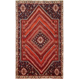 Tappeto Shiraz Persia Geometrico Rosso Blu 172x285 Cm