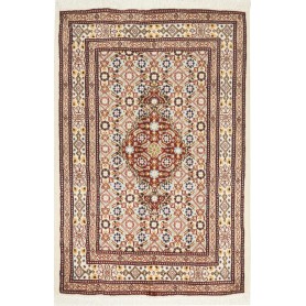 Tappeto Moud Persia Medaglione Crema Bordeaux 61x91 Cm