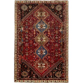 Tappeto Shiraz Persia Astratto Rosso Blu 173x259 Cm