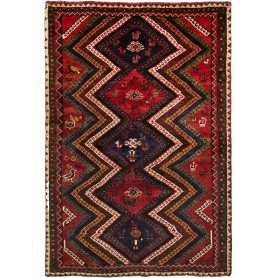 Tappeto Shiraz Persia Geometrico Rosso Blu 177x263 Cm