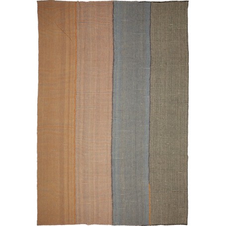 Tappeto Kilim Persia Astratto Marrone Blu 222x328 Cm