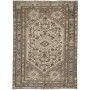 Tappeto Vintage Persia Medaglione Crema Marrone 204x286 Cm