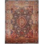 Tappeto Kashamr Zirkhaki Persia Medaglione Blu Notte Ruggine