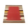 Tappeto Kilim Persia Geometrico Rosso Beige 100x103 Cm