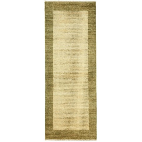 Tappeto Shayan Pakistan Geometrico Beige Verde Oliva 75x202