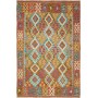 Tappeto Kilim Afghanistan Astratto Arancio Turchese 127x194