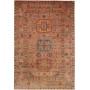 Tappeto Kazak Fine Pakistan Astratto Terracotta Blu 201x299