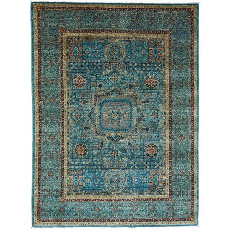 Tappeto Mamlouk Pakistan Geometrico Acquamarina Arancione 14