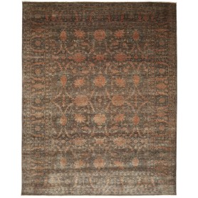 Tappeto Zigler Fine Pakistan Floreale Marrone Arancio Antrac