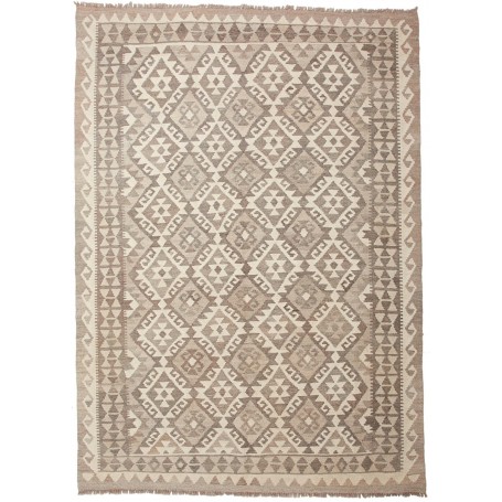 Tappeto Kilim Afghanistan Geometrico Beige Tortora 149x210 C