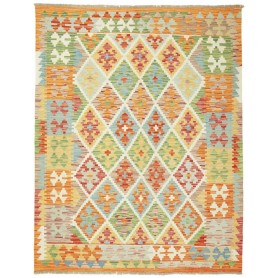 Tappeto Kilim Afghanistan Astratto Multicolore Vivace 147x19