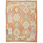 Tappeto Kilim Afghanistan Geometrico Arancio Pastello 153x20