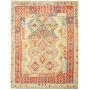Tappeto Kilim Afghanistan Geometrico Beige Rosso 156x198 Cm