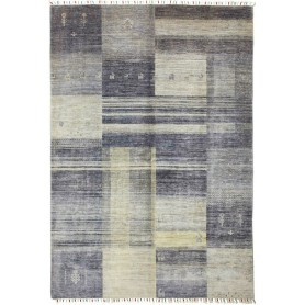 Tappeto Siva Pakistan Astratto Grigio Ardesia Avorio Crema 1