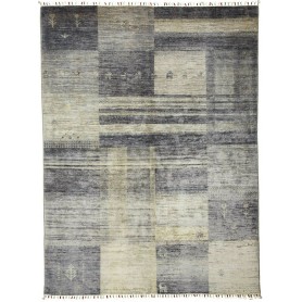 Tappeto Siva Pakistan Geometrico Grigio Crema 150x200 cm