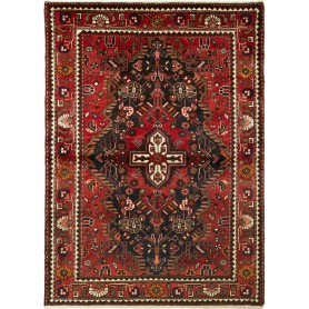 Tappeto Geometrico Rosso Blu Scuro 108x153 Cm