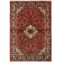 Tappeto Geometrico Rosso Crema 104x152 Cm