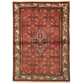 Tappeto Medaglione Rosso Blu 102x140 Cm