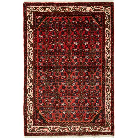 Tappeto Geometrico Rosso Blu 104x157 Cm