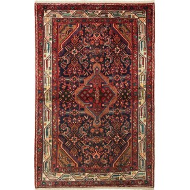Tappeto Medaglione Blu Rosso 112x175 Cm