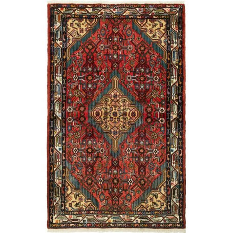 Tappeto Medaglione Rosso Turchese 103x168 Cm