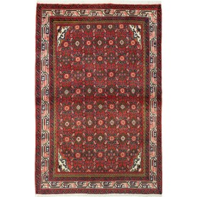Tappeto Geometrico Rosso Blu 103x159 Cm