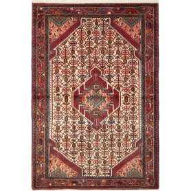 Tappeto Medaglione Rosso Avorio 103x152 Cm