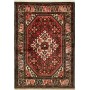 Tappeto Geometrico Rosso Crema 104x152 Cm