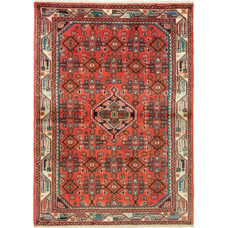 Tappeto Geometrico Rosso Blu 106x150 Cm