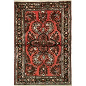 Tappeto Medaglione Terracotta Nero 104x155 Cm
