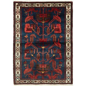 Tappeto Geometrico Blu Rosso 108x150 Cm