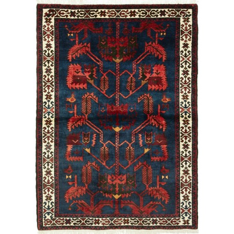 Tappeto Geometrico Blu Rosso 108x150 Cm