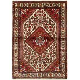 Tappeto Medaglione Crema Rosso 108x150 Cm