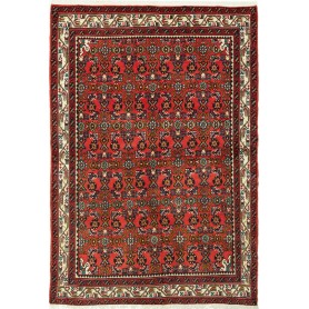 Tappeto Geometrico Rosso Crema 101x150 Cm