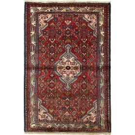 Tappeto Geometrico Rosso Blu 101x144 Cm