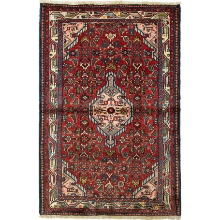 Tappeto Geometrico Rosso Blu 101x144 Cm