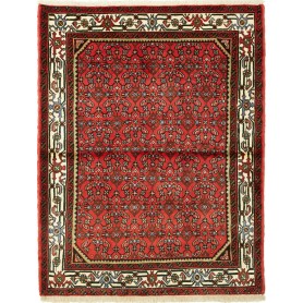 Tappeto Floreale Rosso Crema 112x141 Cm