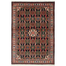 Tappeto Geometrico Nero Rosso 100x144 Cm