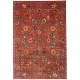 Tappeto Shahi Fine Pakistan Floreale Rosso Terracotta Blu Pe