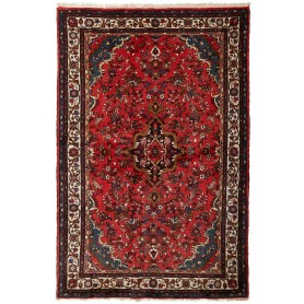 Tappeto Medaglione Rosso Crema 128x195 Cm