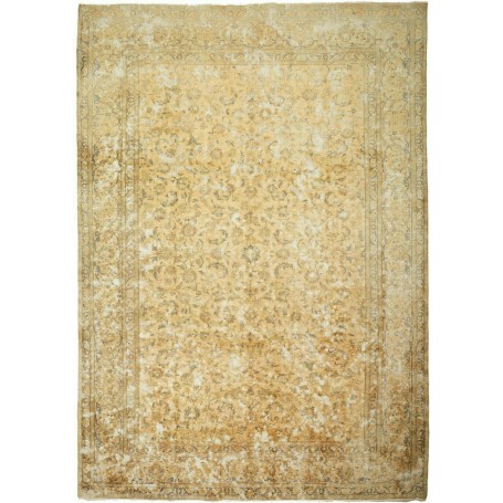 Tappeto Vintage Persia Floreale Giallo Beige 285x405 Cm